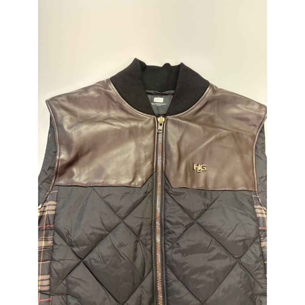 Givenchy Plaid Down Quilted Vest Full-Zip Pockets Black/Multicolor Mens Size 52 - Picture 5 of 16